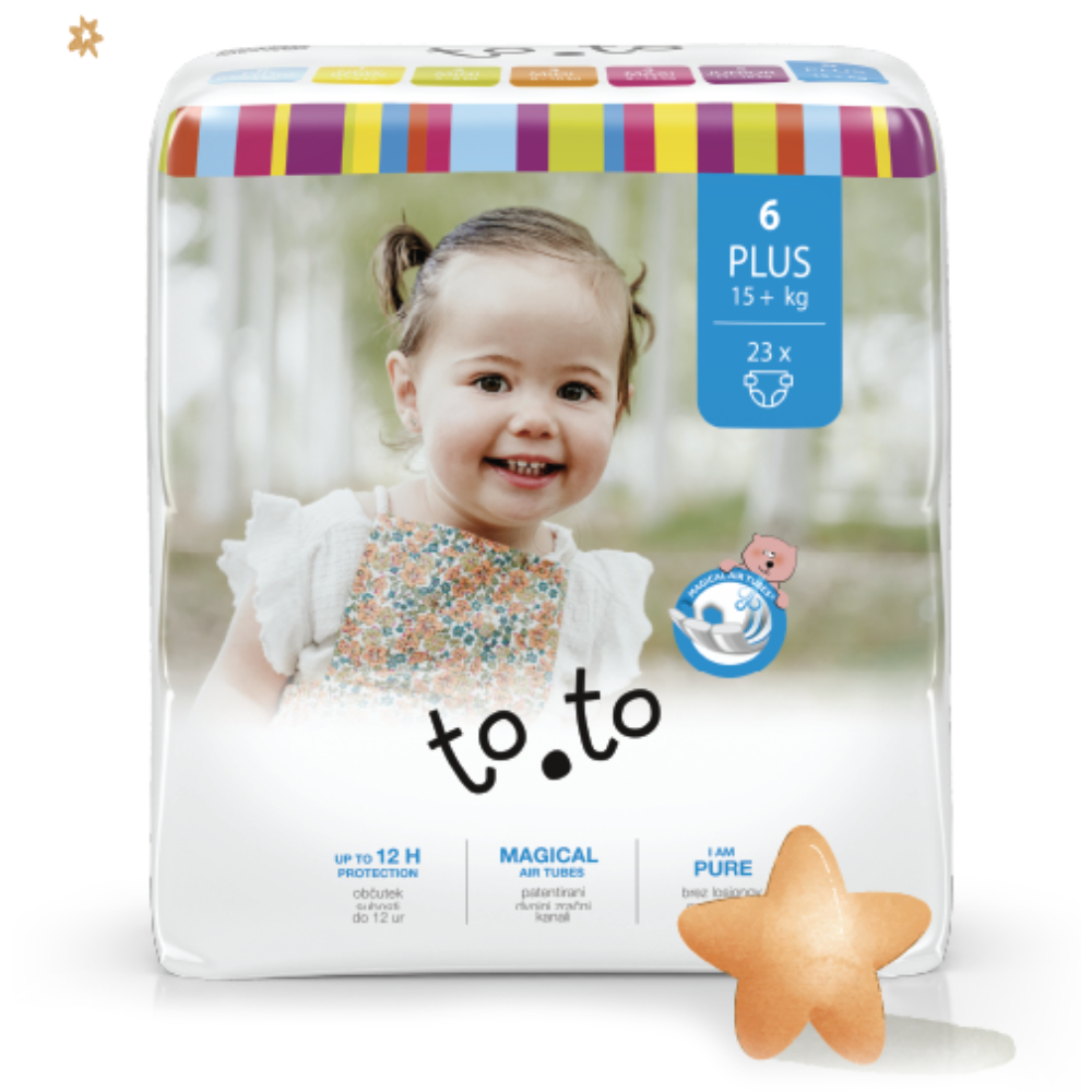 to.to Plus, otroške plenice (23 plenic)