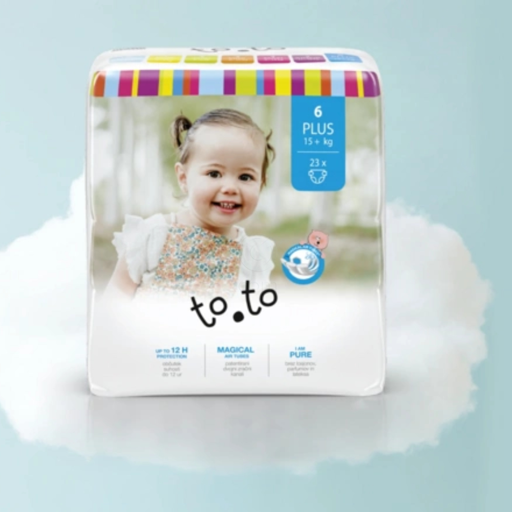 to.to Plus, otroške plenice (23 plenic)