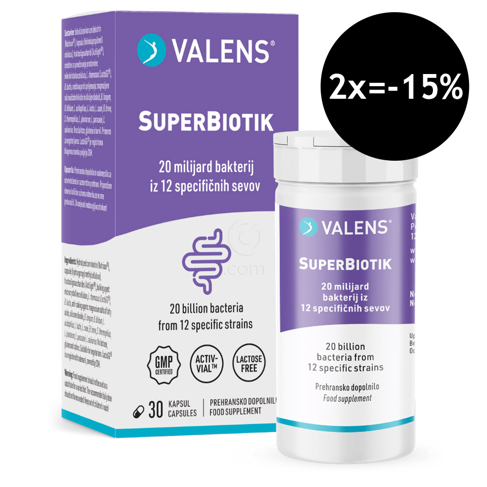 Valens SuperBiotik, kapsule (30 kapsul)