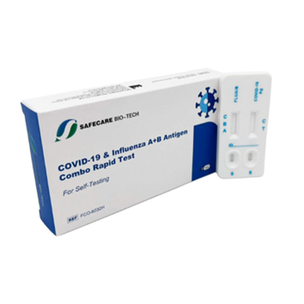 Safecare Covid-19 & Influenza (Gripa) A+B, antigenski kombo hitri test (1 komplet)