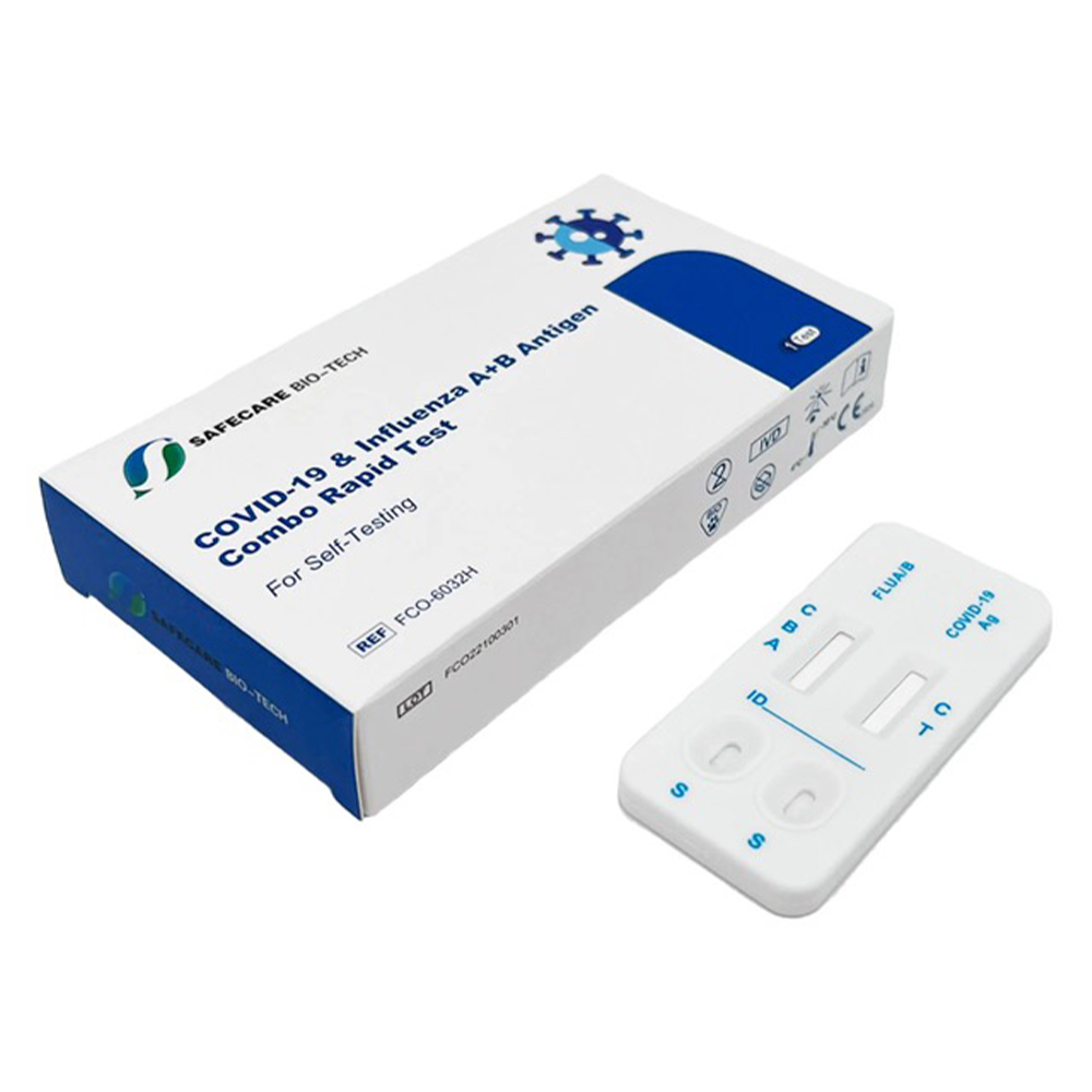 Safecare Covid-19 & Influenza (Gripa) A+B, antigenski kombo hitri test (1 komplet)