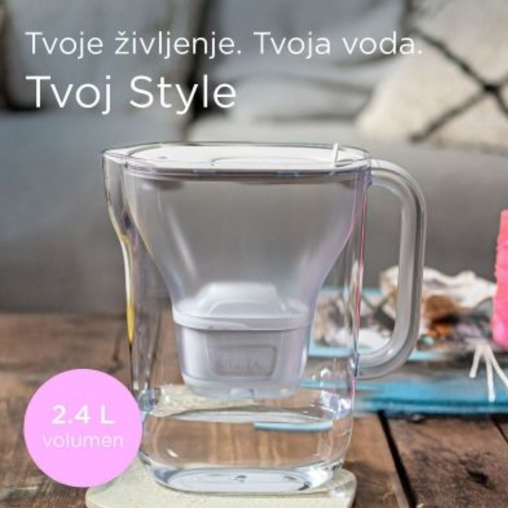 Brita Style Cool LED, vrč za filtriranje vode - mat bela (2,4 l)