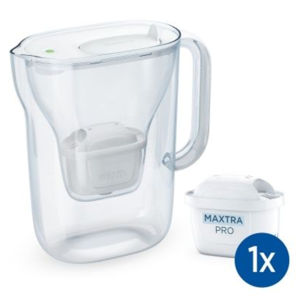 Brita Style Cool LED, vrč za filtriranje vode - mat bela (2,4 l)