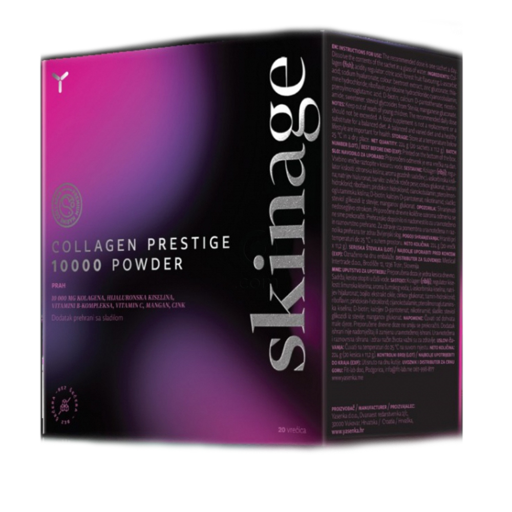 Yasenka Skinage Collagen Prestige 10.000, kolagen v prahu (20 vrečk)