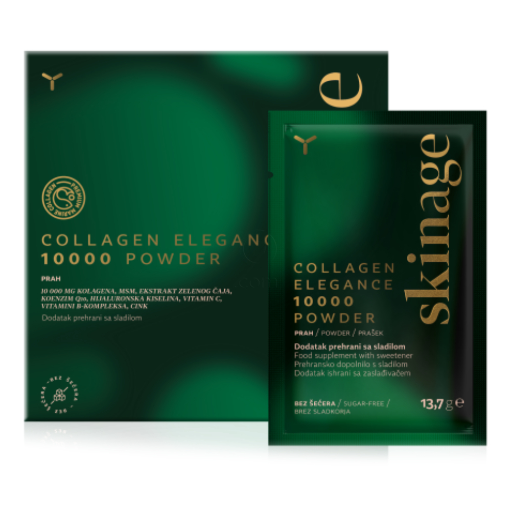 Yasenka Skinage Collagen Ellegance 10000, kolagen v prahu (20 vrečk)