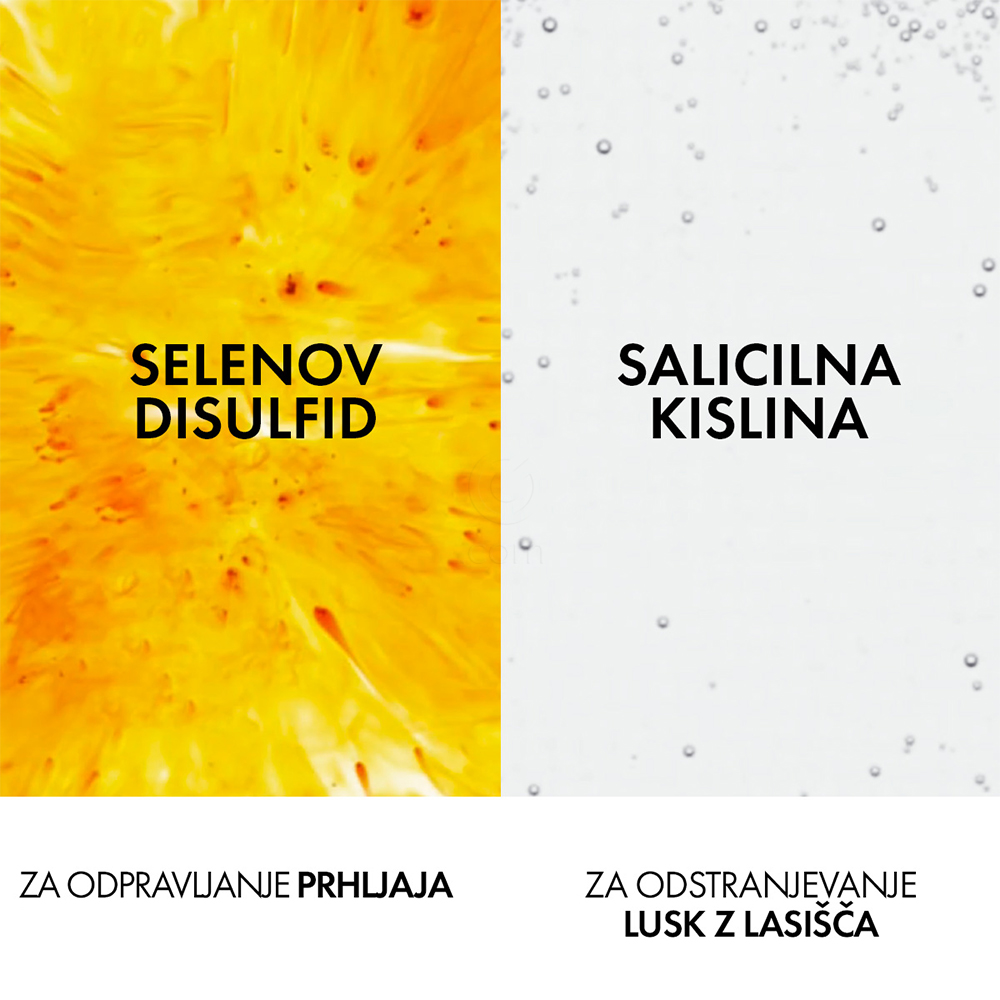 Vichy Dercos, šampon proti prhljaju za normalne in mastne lase - eko refill (390 ml)