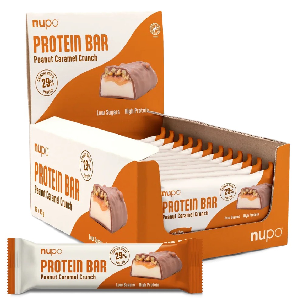 Nupo, proteinska ploščica - Peanut Caramel Crunch (12 x 45 g)