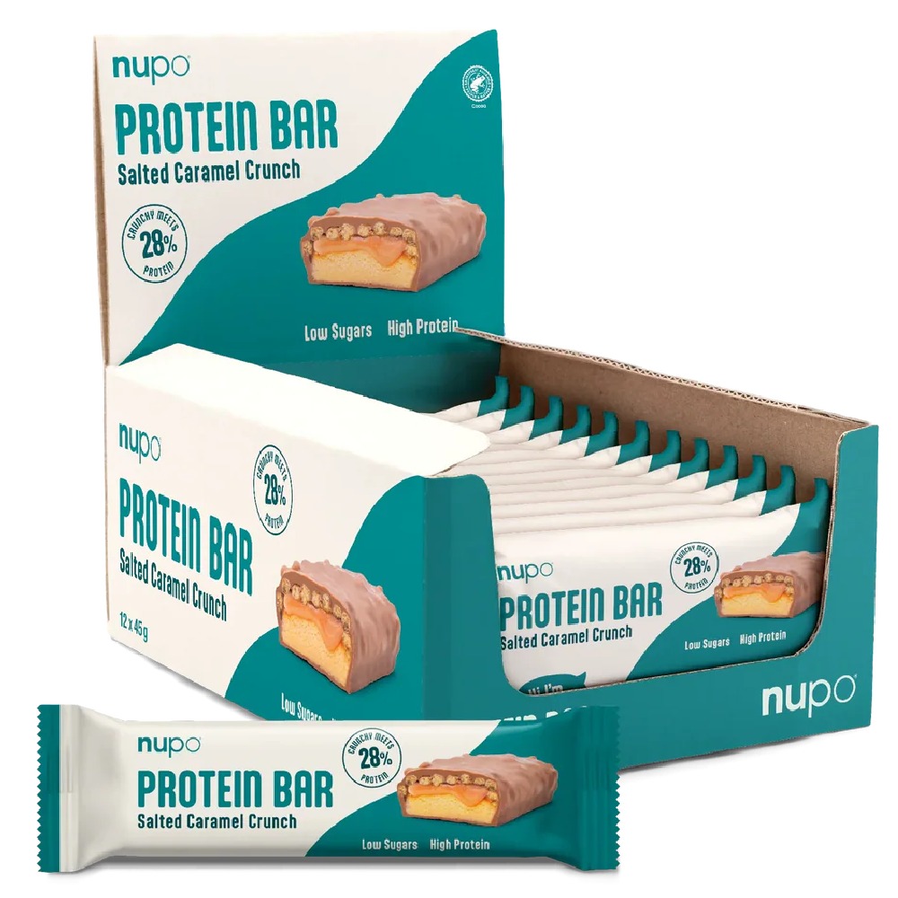 Nupo, proteinska ploščica - Salted Caramel Crunch (12 x 45 g)