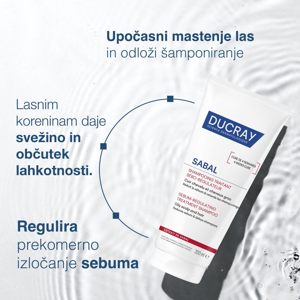 Ducray Sabal, seboregulirajoči tretma šampon (200 ml)