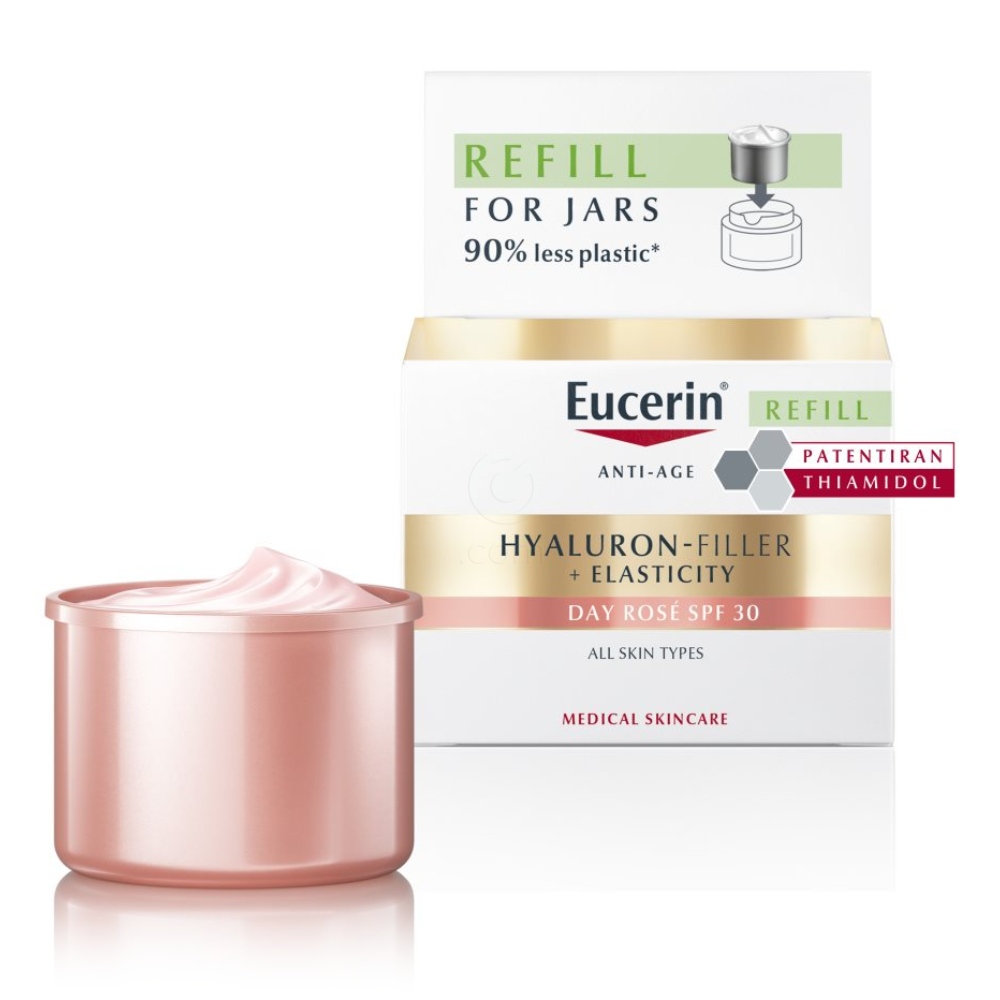 Eucerin Hyaluron-Filler + Elasticity Rose, refill dnevna krema - ZF30 (50 ml)