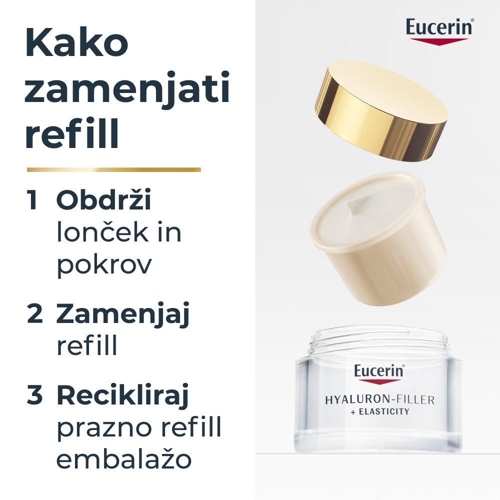  Eucerin Hyaluron-Filler + Elasticity, refill dnevna krema - ZF30 (50 ml)