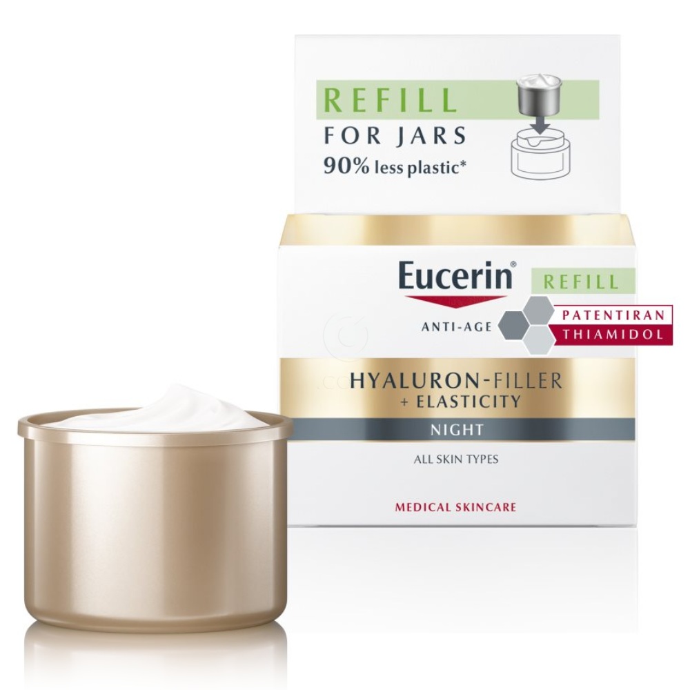 Eucerin Hyaluron-Filler + Elasticity, refill nočna krema (50 ml)