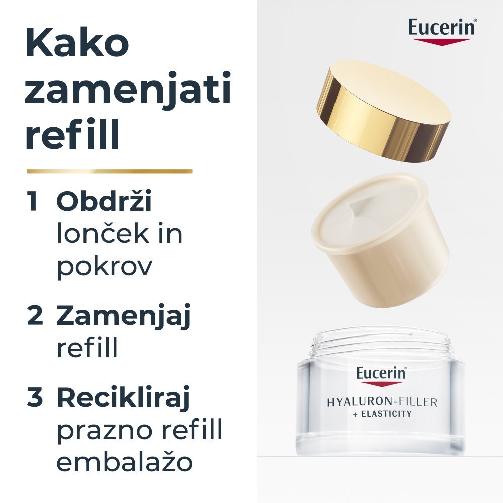 Eucerin Hyaluron-Filler + Elasticity, refill nočna krema (50 ml)