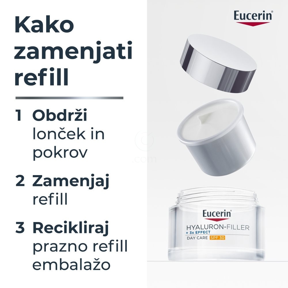 Eucerin Hyaluron-Filler, refill dnevna krema za vse tipe kože - ZF 30 (50 ml)