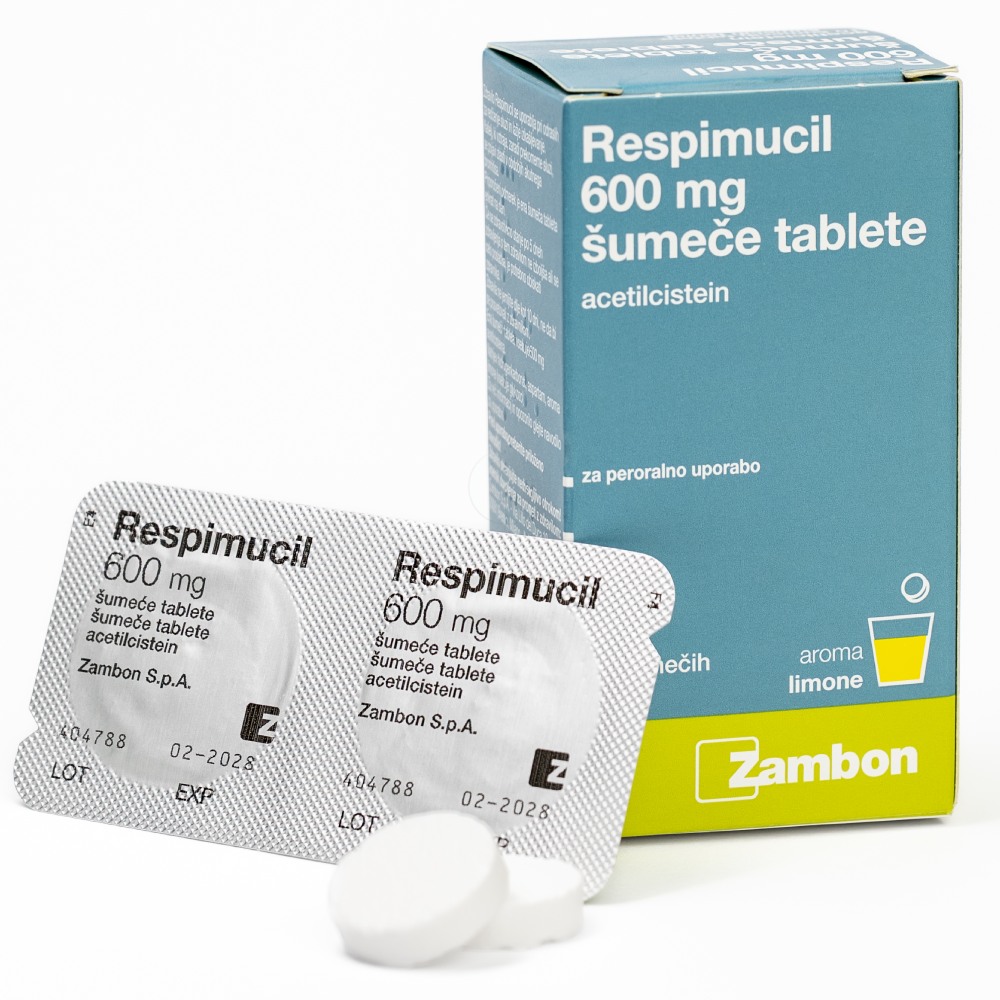 Respimucil 600 mg, šumeče tablete (10 šumečih tablet)