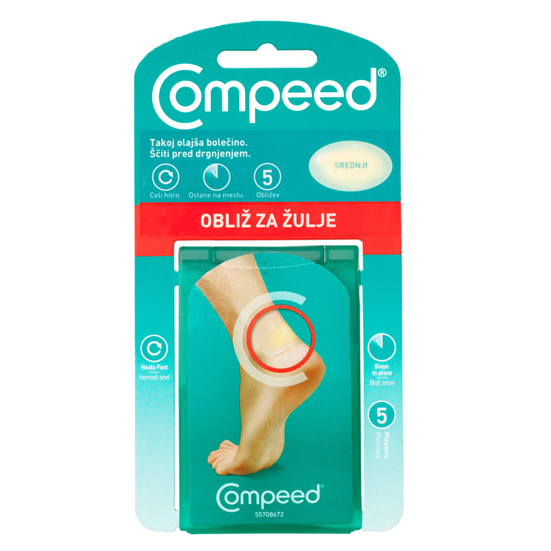 Compeed, obliži za žulje - srednji (5 obližev)