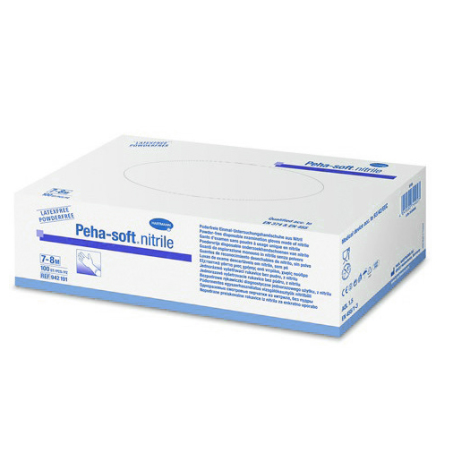 Hartmann Peha-Soft Nitrile, modre pregledne rokavice - L (100 rokavic)