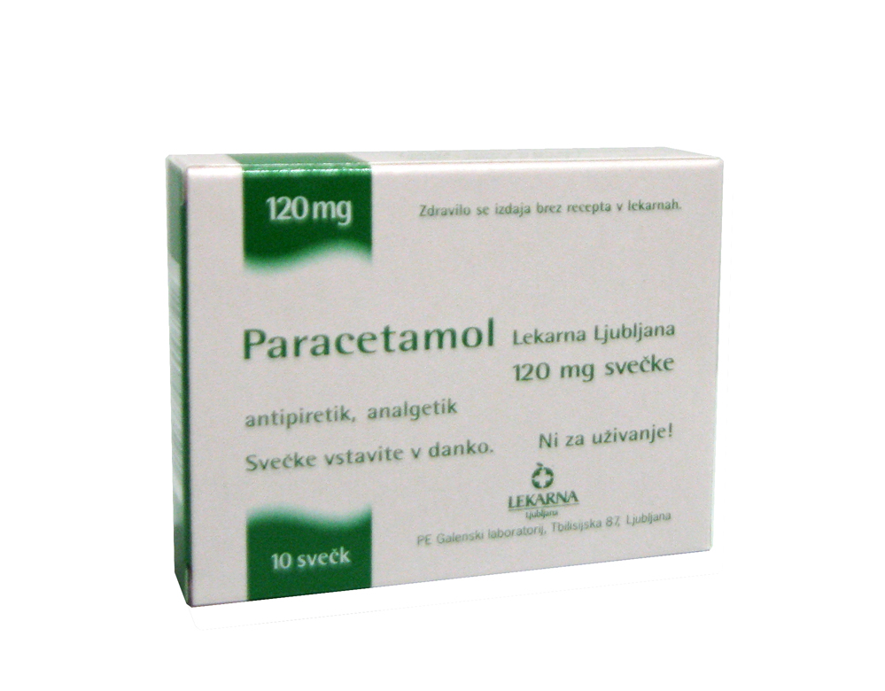 Paracetamol 120 mg Lekarna Ljubljana, svečke za otroke (10 svečk)