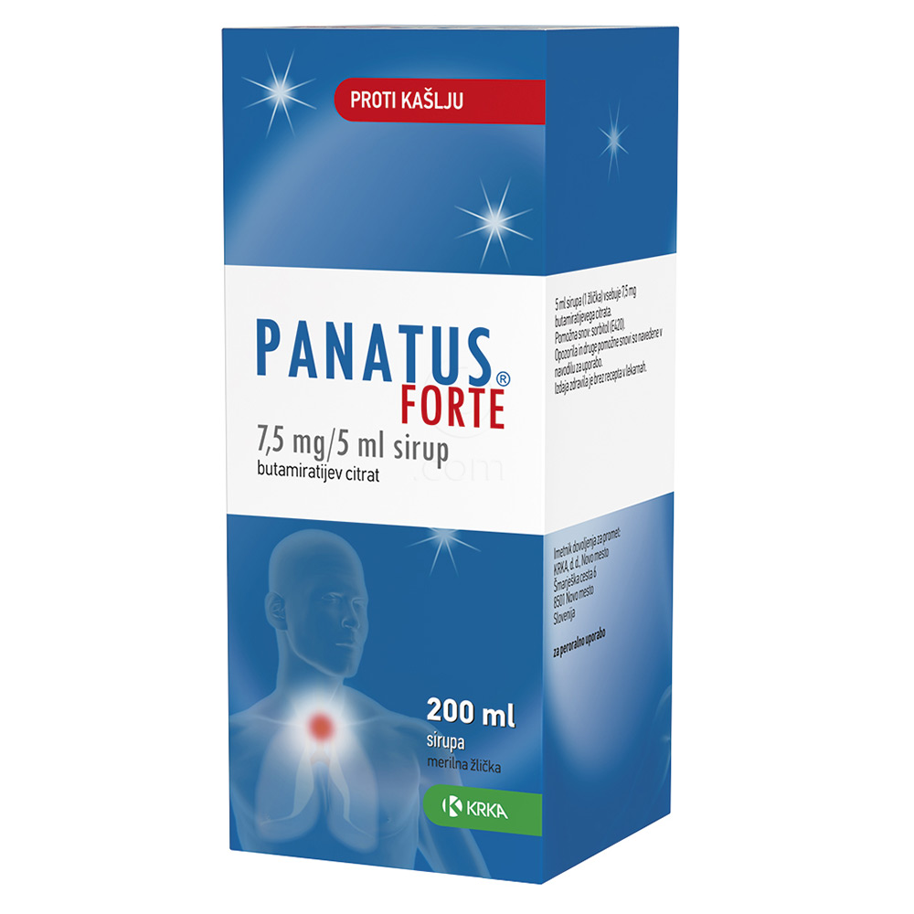 Panatus forte 7,5 mg/5 ml Krka, sirup (200 ml)