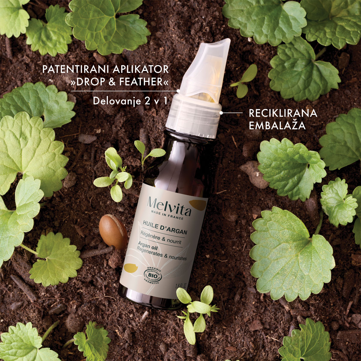 Melvita Arganovo olje, lepotilno olje za obraz, telo in lase (50 ml)