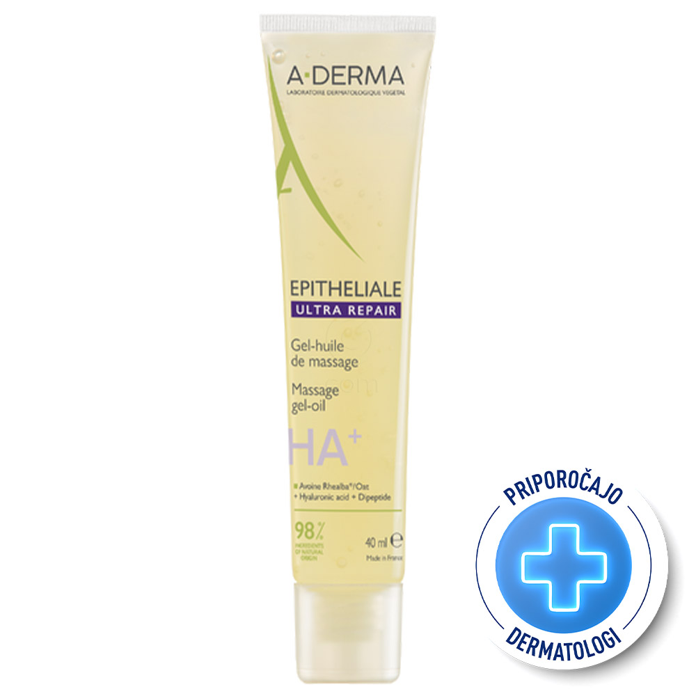 A-Derma Epitheliale Ultra Repair Massage, masažni oljni gel (40 ml)
