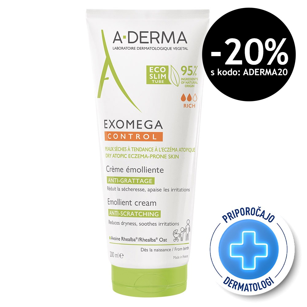 A-Derma Exomega Control, emolientna krema (200 ml)