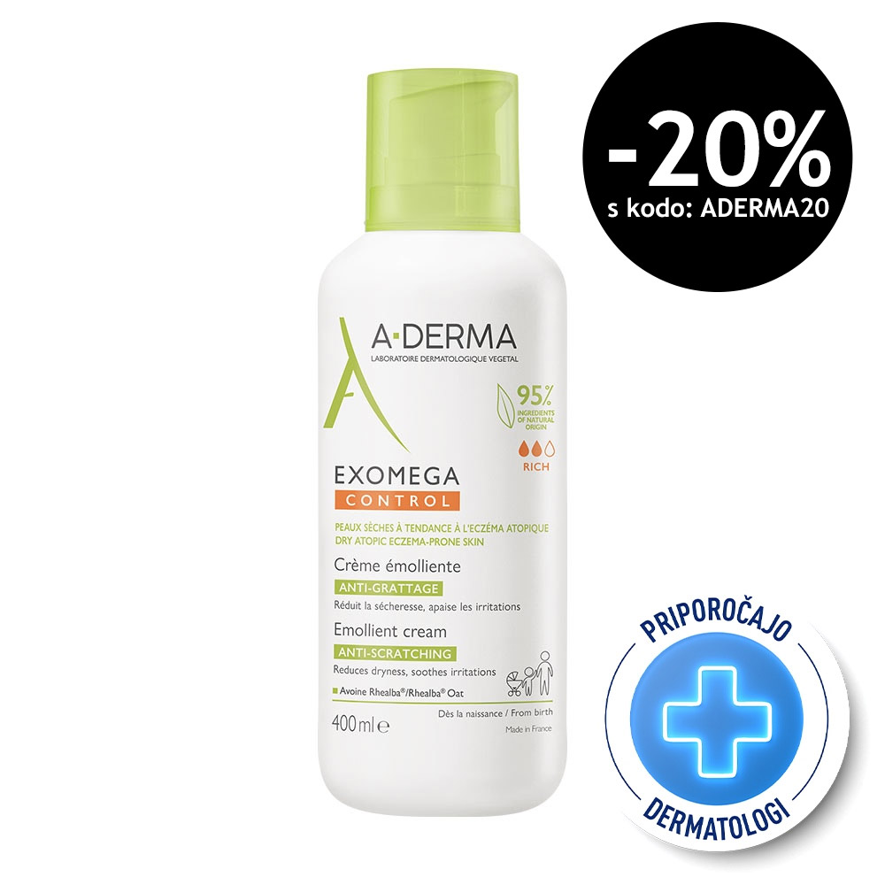 A-Derma Exomega Control, emolientna krema (400 ml)
