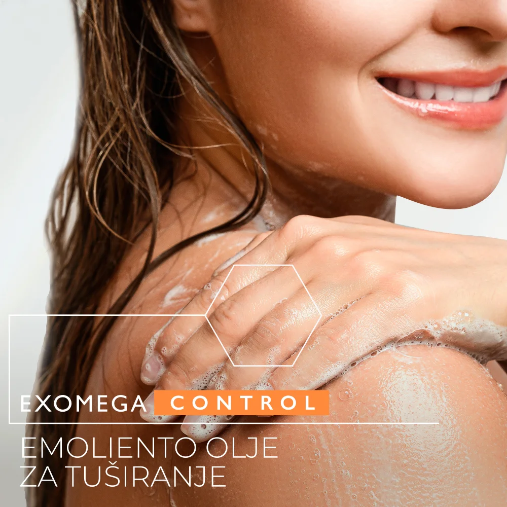 A-Derma Exomega Control, emolientno čistilno olje za tuširanje (1000 ml)