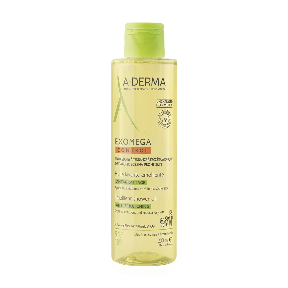 A-Derma Exomega Control, paket: zaščita pred sonce + olje (150 ml + 200 ml)