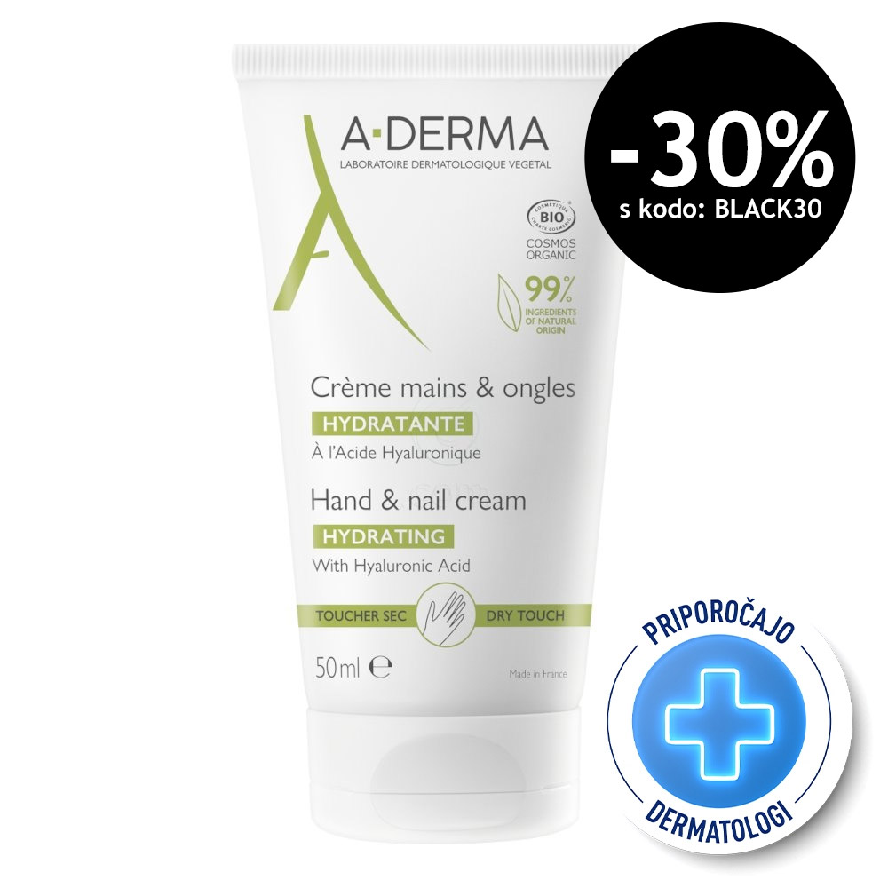A-Derma, krema za roke in nohte (50 ml)