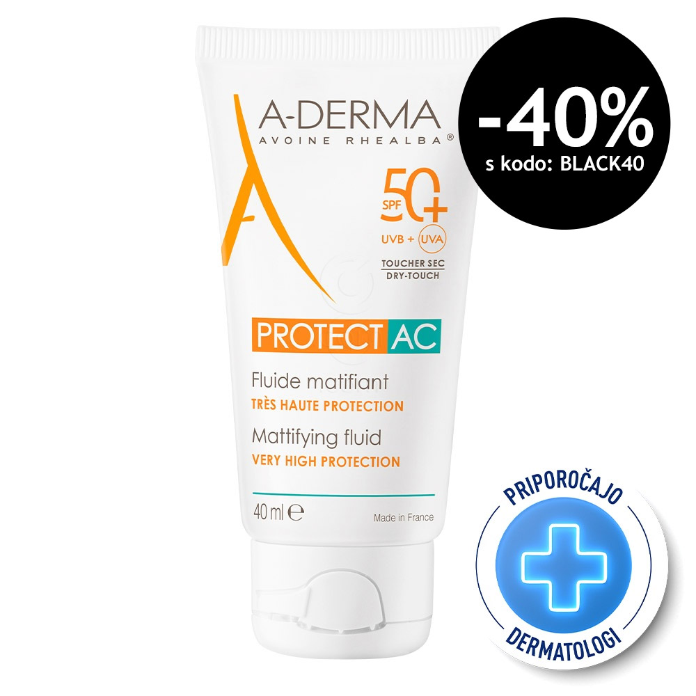 A-Derma Protect AC, matirajoči fluid - ZF50+ (40 ml)
