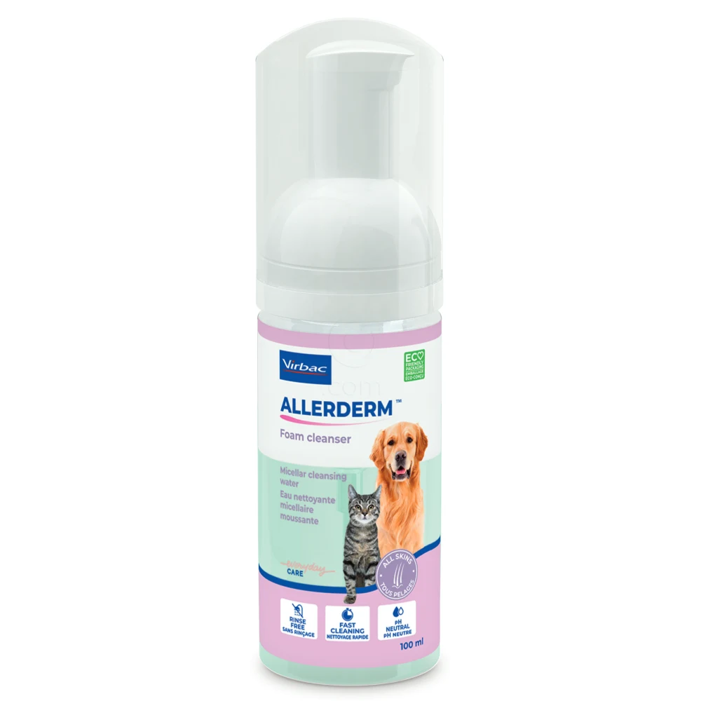 Allerderm Foam, pena za umivanje za pse in mačke (100 ml)