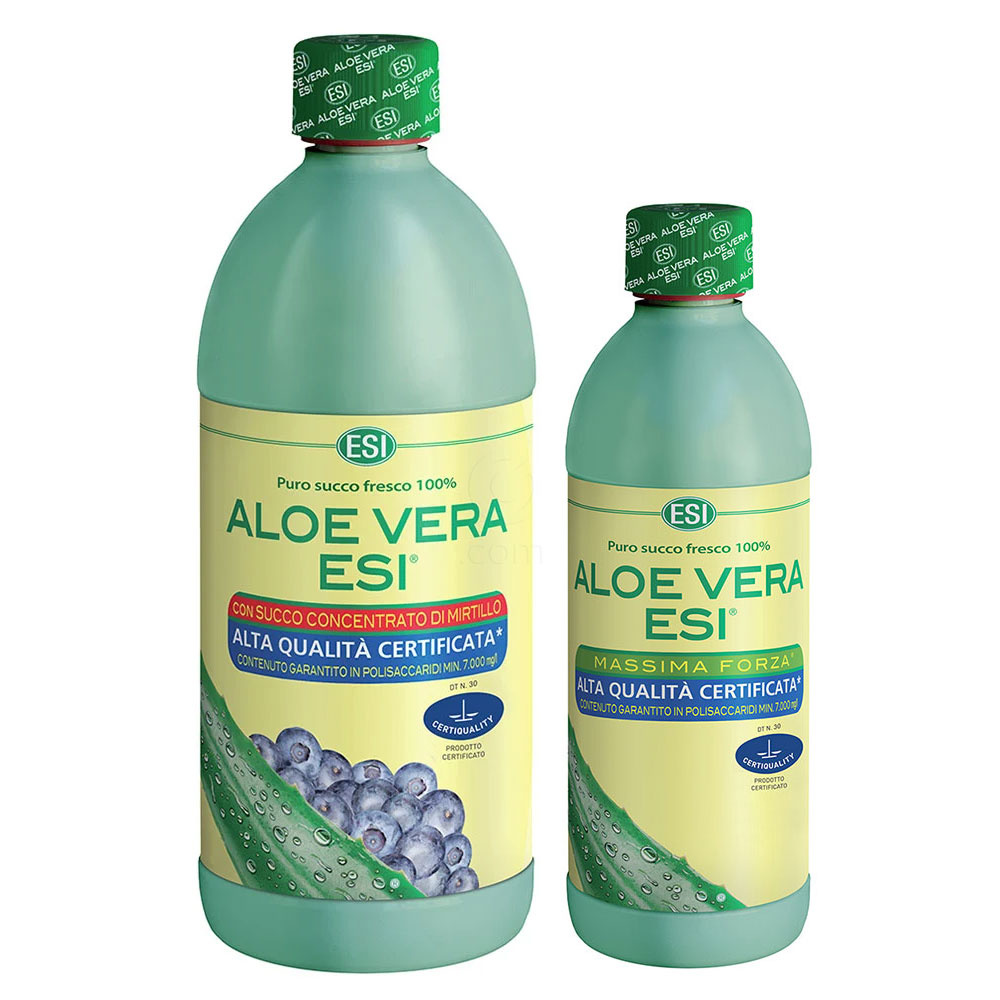 Aloe vera sok - okus borovnice in nevtralen okus - paket (1000 ml + 500 ml)