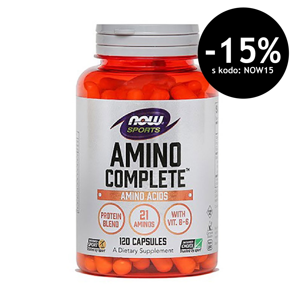 Amino komplet NOW Sports, kapsule (120 kapsul)