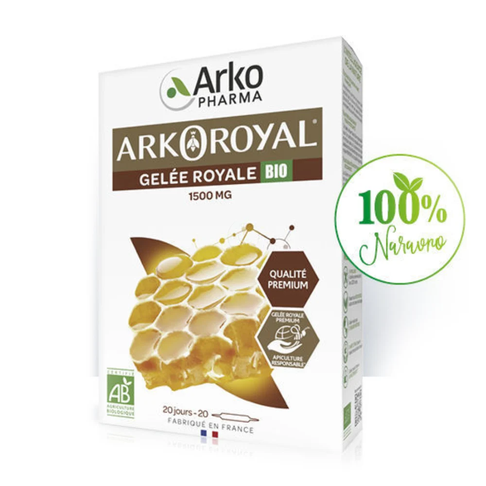 Arkoroyal Gelee Royale Bio matični mleček 1.500 mg Arkopharma, ampule (20 x 10 ml)