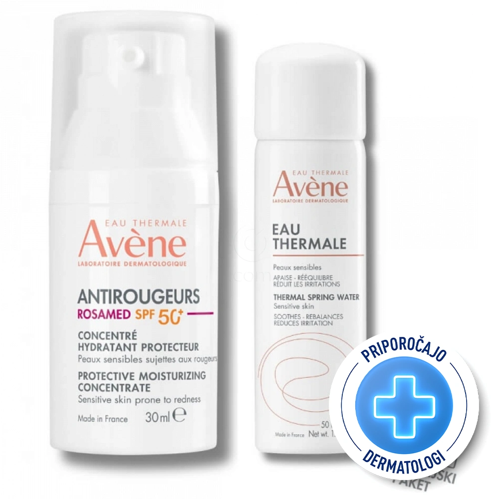 Avene Antirougeurs Rosamed, koncentrat proti rdečici - ZF50+ - paket (30 ml + 50 ml)