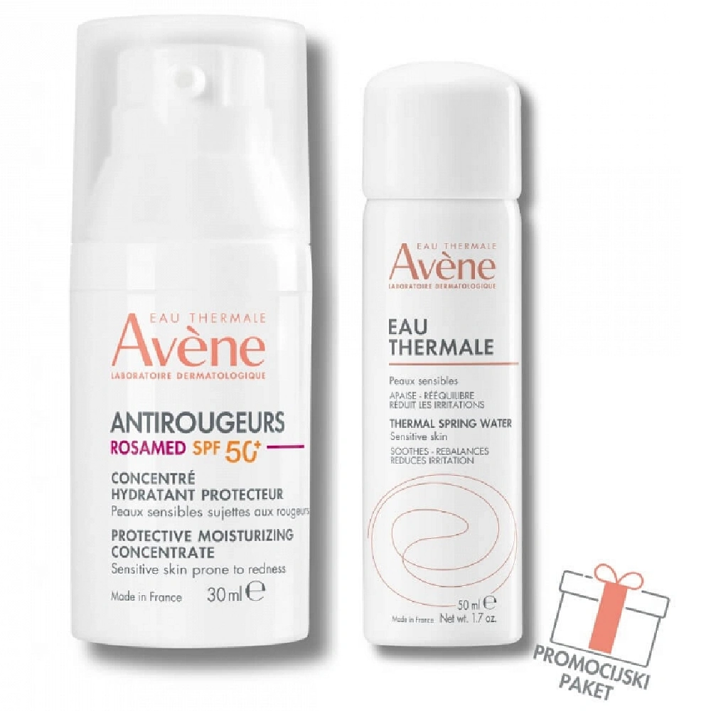 Avene Antirougeurs Rosamed, koncentrat proti rdečici - ZF50+ - paket (30 ml + 50 ml)