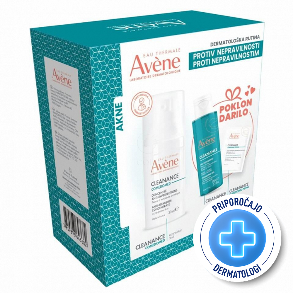 Avene Cleanance, paket- Comedomed + Gel za čiščenje + krema (1 komplet)