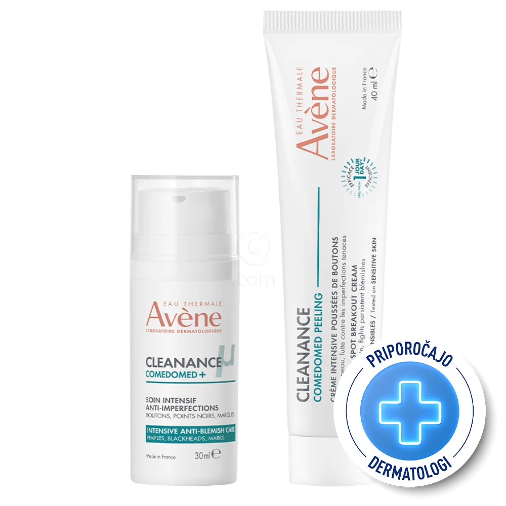 Avene Cleanance, rutina za dnevno - nočno nego za mastno kožo nagnjeno k aknam (30 ml + 40 ml)