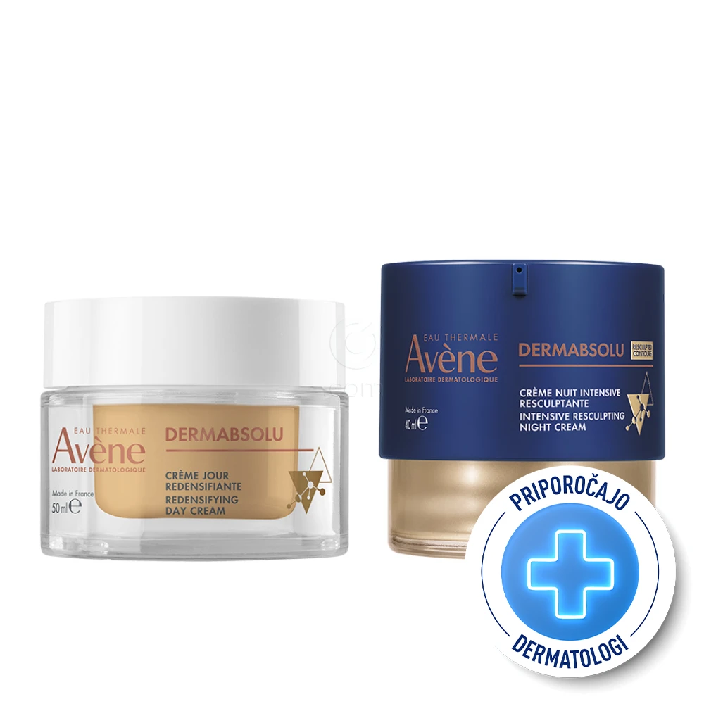 Avene Dermabsolu, anti-age rutina pri hormonskem staranju kože (50 ml + 40 ml)