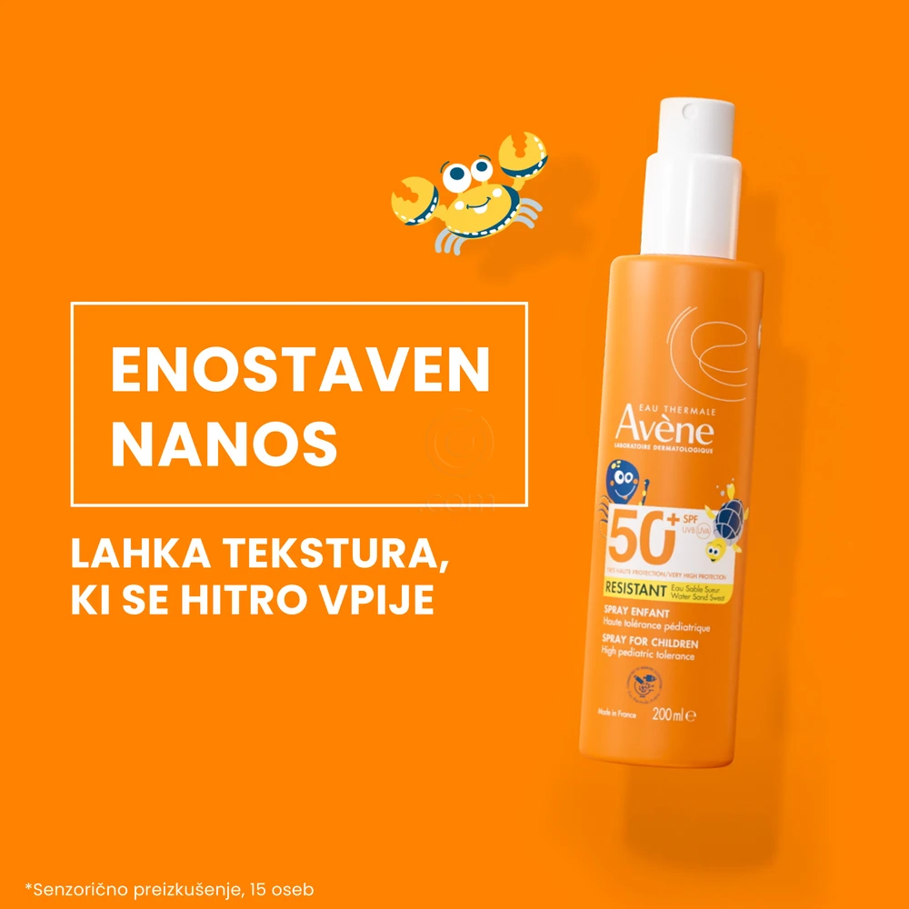 Avene Sun, paket - otroško pršilo ZF50+ in Reflexe Solaire emulzija ZF50+ (200 ml + 30 ml)