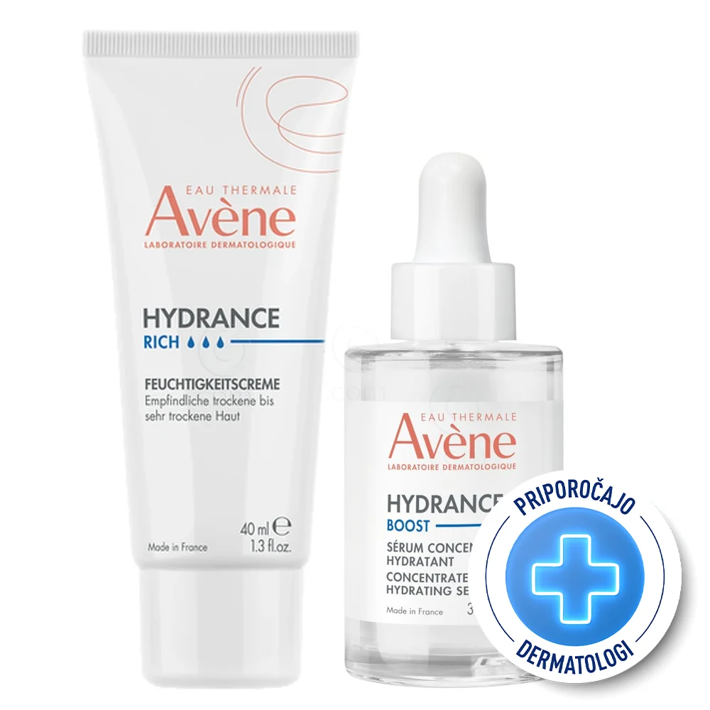 avene hydrance rutina za vlazenje kože, krema in booster