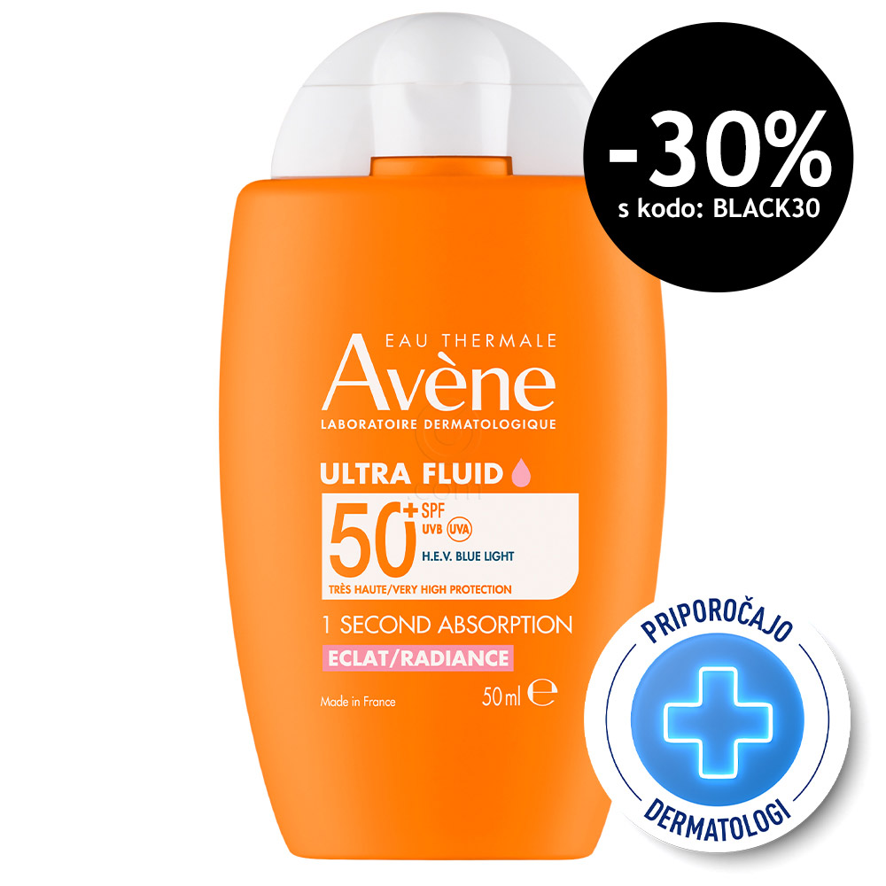 Avene Sun, radiance ultra fluid z zelo visoko zaščito pred soncem - ZF50+ (50 ml)