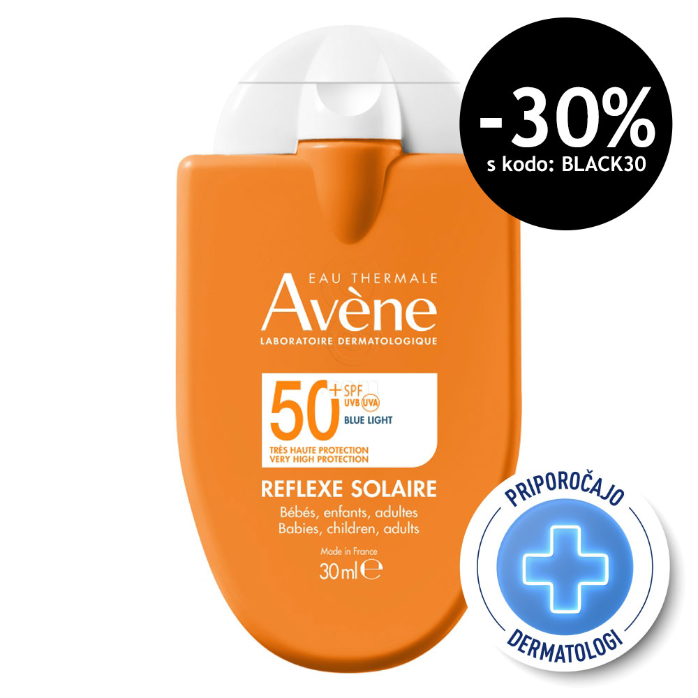 Avene Sun Reflexe Solaire, zelo visoka zaščita pred soncem emulzija - ZF50+ (30 ml)