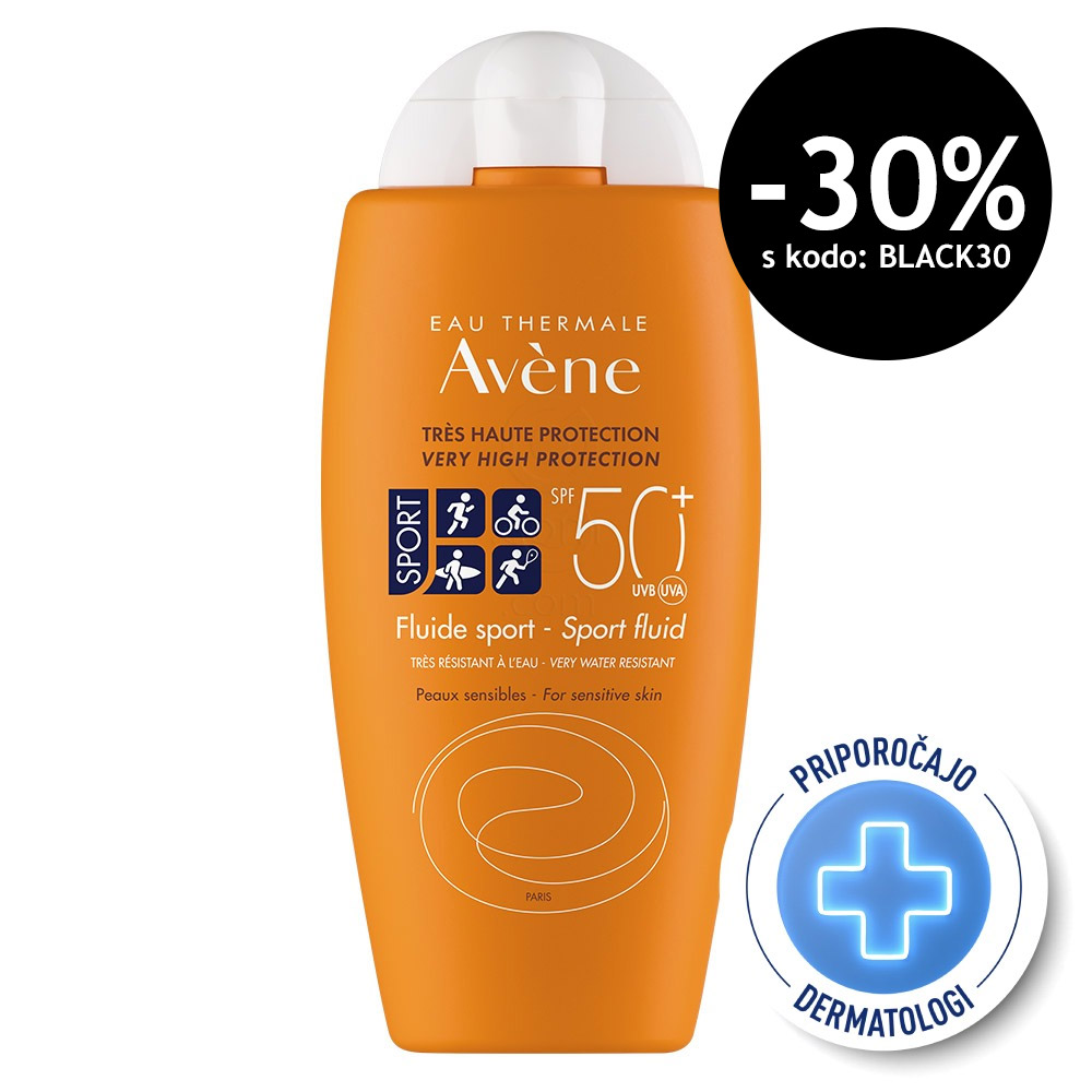 Avene Sun Sport Fluid, zelo visoka zaščita pred soncem - ZF50+ (100 ml)