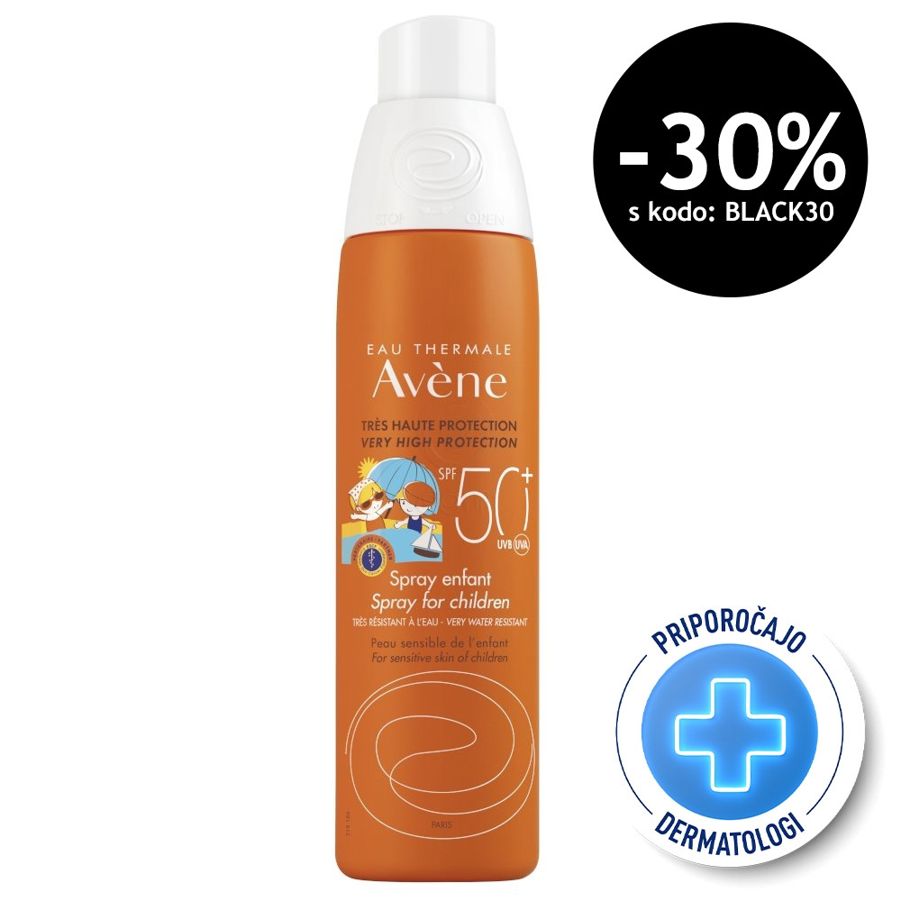 Eau Thermale Avene Sun Otroško pršilo z visoko zaščito pred soncem ZF 50+ (200 ml)