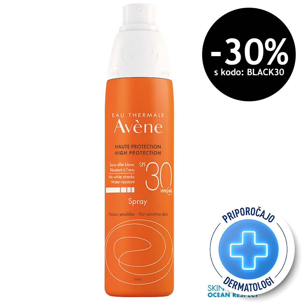Eau Thermale Avene Sun pršilo z visoko zaščito pred soncem ZF 30 (200 ml)