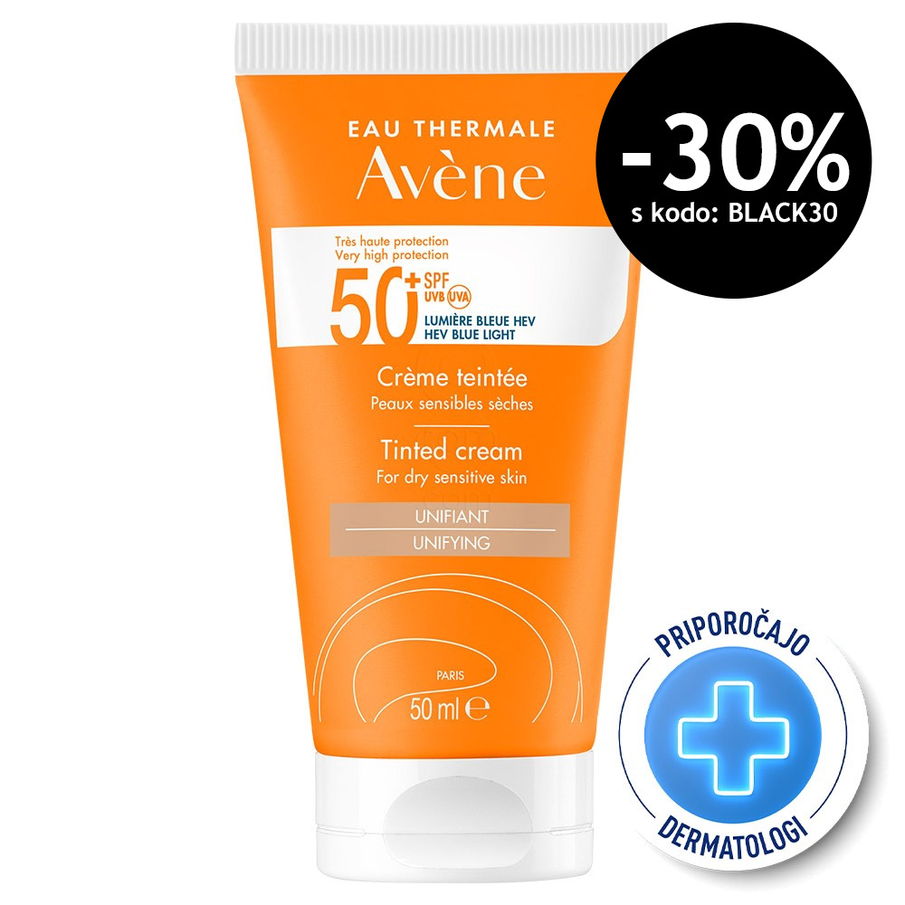 Avene Sun, obarvana krema - zelo visoka zaščita - ZF50+ (50 ml)