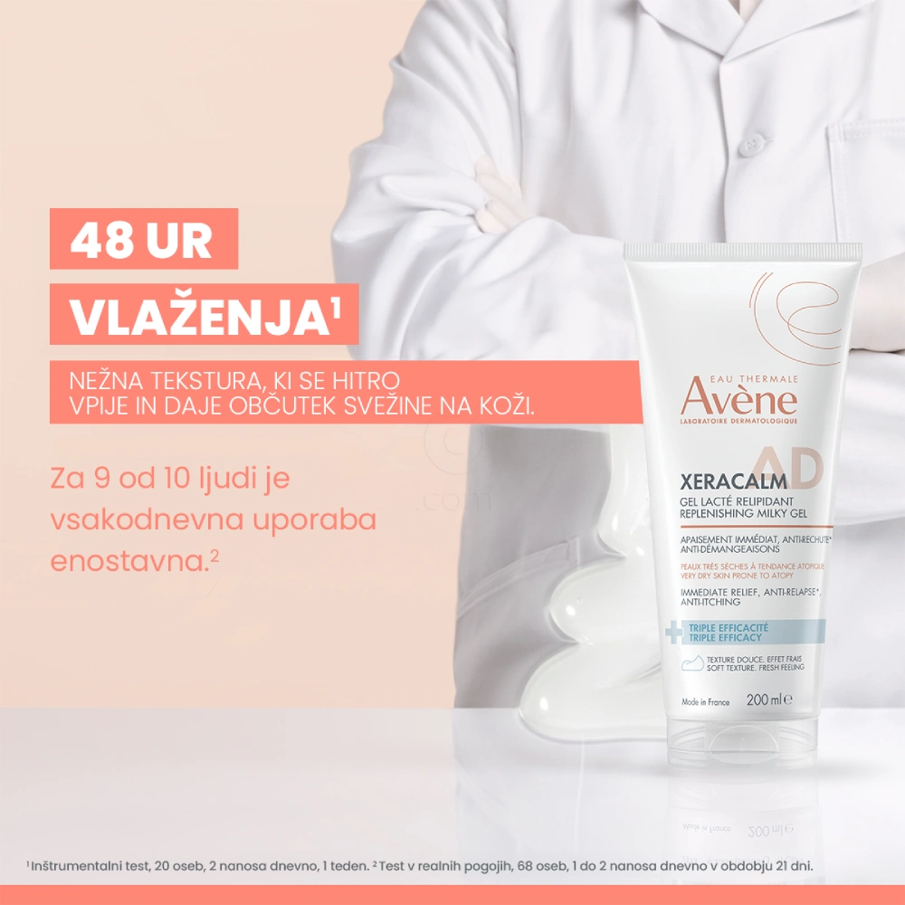 Avene XeraCalm A.D, mlečni gel za obnovo lipidov (200 ml)