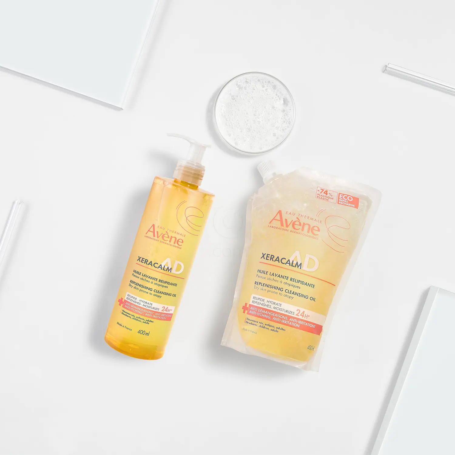 Avene XeraCalm A.D, relipidirajoče olje za čiščenje  - Refill (400 ml)